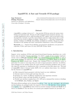 liquidSVM: A Fast and Versatile SVM package