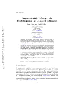 Nonparametric Inference via Bootstrapping the Debiased Estimator