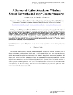A Survey of Active Attacks on Wireless Sensor Networks and their
  Countermeasures