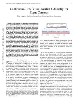 Continuous-Time Visual-Inertial Odometry for Event Cameras