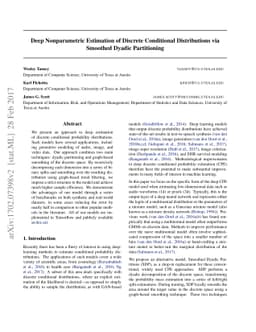 Deep Nonparametric Estimation of Discrete Conditional Distributions via
  Smoothed Dyadic Partitioning