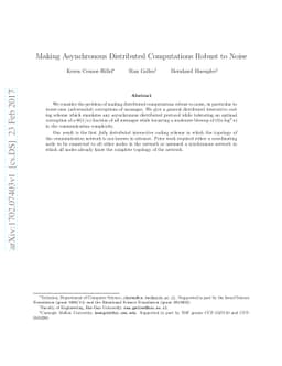 Making Asynchronous Distributed Computations Robust to Noise