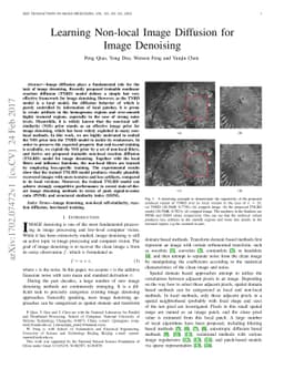 Learning Non-local Image Diffusion for Image Denoising
