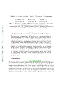 Online Meta-learning by Parallel Algorithm Competition