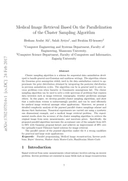 Medical Image Retrieval Based On the Parallelization of the Cluster
  Sampling Algorithm