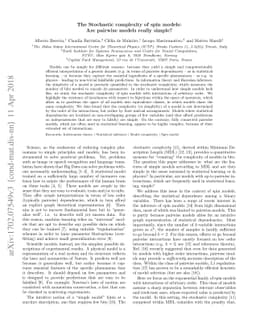 The Stochastic complexity of spin models: Are pairwise models really
  simple?