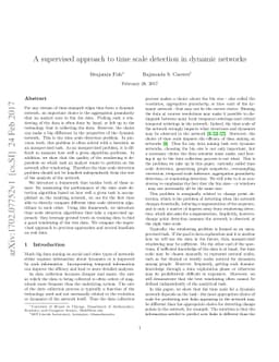 A supervised approach to time scale detection in dynamic networks