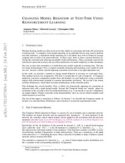 Changing Model Behavior at Test-Time Using Reinforcement Learning