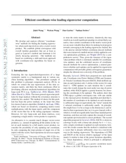 Efficient coordinate-wise leading eigenvector computation