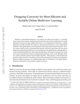 Dropping Convexity for More Efficient and Scalable Online Multiview
  Learning