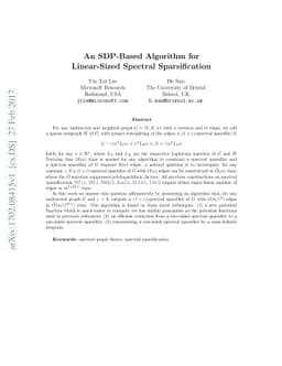 An SDP-Based Algorithm for Linear-Sized Spectral Sparsification
