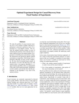 Optimal Experiment Design for Causal Discovery from Fixed Number of
  Experiments