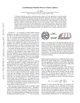 Can Boltzmann Machines Discover Cluster Updates ?