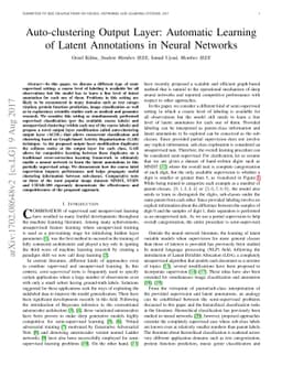Auto-clustering Output Layer: Automatic Learning of Latent Annotations
  in Neural Networks