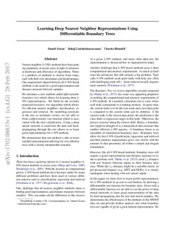 Learning Deep Nearest Neighbor Representations Using Differentiable
  Boundary Trees