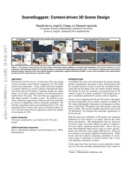 SceneSuggest: Context-driven 3D Scene Design