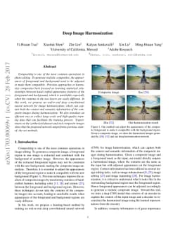 Deep Image Harmonization