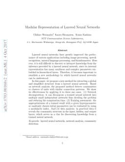 Modular Representation of Layered Neural Networks
