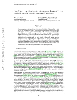 HolStep: A Machine Learning Dataset for Higher-order Logic Theorem
  Proving