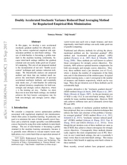 Doubly Accelerated Stochastic Variance Reduced Dual Averaging Method for
  Regularized Empirical Risk Minimization