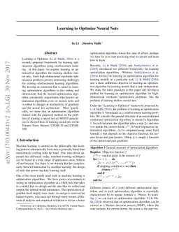 Learning to Optimize Neural Nets