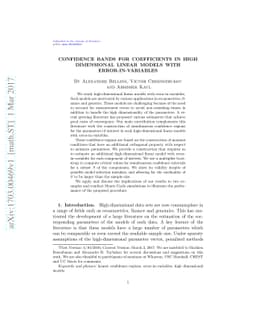 Confidence Bands for Coefficients in High Dimensional Linear Models with
  Error-in-variables