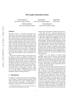 The Loopix Anonymity System