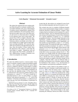 Active Learning for Accurate Estimation of Linear Models