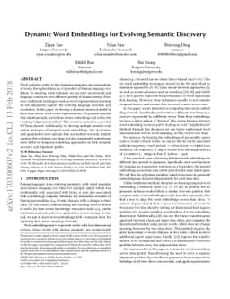 Dynamic Word Embeddings for Evolving Semantic Discovery