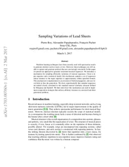 Sampling Variations of Lead Sheets