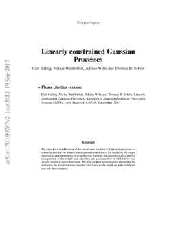 Linearly constrained Gaussian processes
