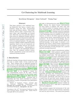 Co-Clustering for Multitask Learning