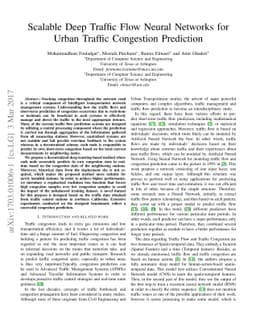 Scalable Deep Traffic Flow Neural Networks for Urban Traffic Congestion
  Prediction