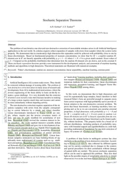 Stochastic Separation Theorems