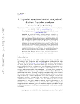 A Bayesian computer model analysis of Robust Bayesian analyses