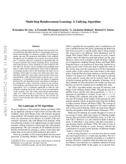 Multi-step Reinforcement Learning: A Unifying Algorithm