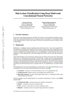 Skin Lesion Classification Using Deep Multi-scale Convolutional Neural
  Networks