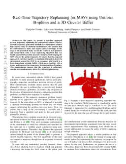 Real-Time Trajectory Replanning for MAVs using Uniform B-splines and a
  3D Circular Buffer