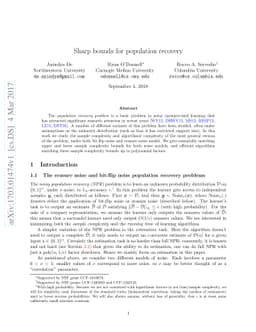 Sharp bounds for population recovery