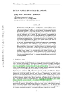 Third-Person Imitation Learning