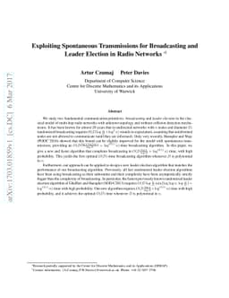 Exploiting Spontaneous Transmissions for Broadcasting and Leader
  Election in Radio Networks