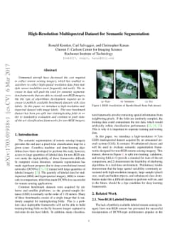 High-Resolution Multispectral Dataset for Semantic Segmentation