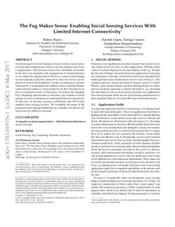 The Fog Makes Sense: Enabling Social Sensing Services With Limited
  Internet Connectivity