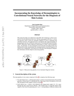 Incorporating the Knowledge of Dermatologists to Convolutional Neural
  Networks for the Diagnosis of Skin Lesions