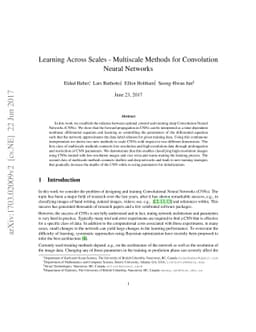 Learning across scales - A multiscale method for Convolution Neural
  Networks
