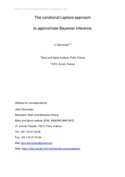 The variational Laplace approach to approximate Bayesian inference
