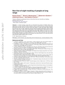 Non-line-of-sight tracking of people at long range