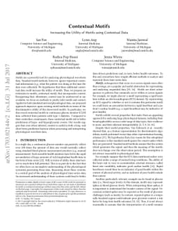 Contextual Motifs: Increasing the Utility of Motifs using Contextual
  Data
