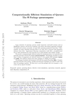 Computationally Efficient Simulation of Queues: The R Package
  queuecomputer