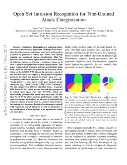 Open Set Intrusion Recognition for Fine-Grained Attack Categorization